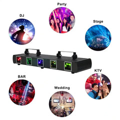 RGBYC Five-hole Laser Light Stage Effect Lighting