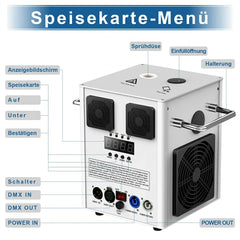 (White)Cold Spark Machine Stage Equipment Special Effect Machine with Wireless Remote Control Smart DMX Control