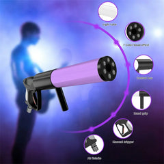 12V Led Handheld Co2 Gas Column Gun With Rgb Lights Equipped Tube 3m Hose