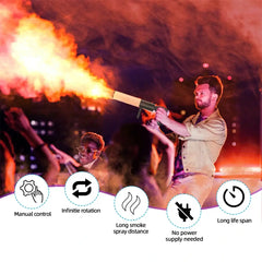 12V Led Handheld Co2 Gas Column Gun With Rgb Lights Equipped Tube 3m Hose